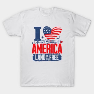 I Love America  - Celebrate 4th of July in Style T-Shirt